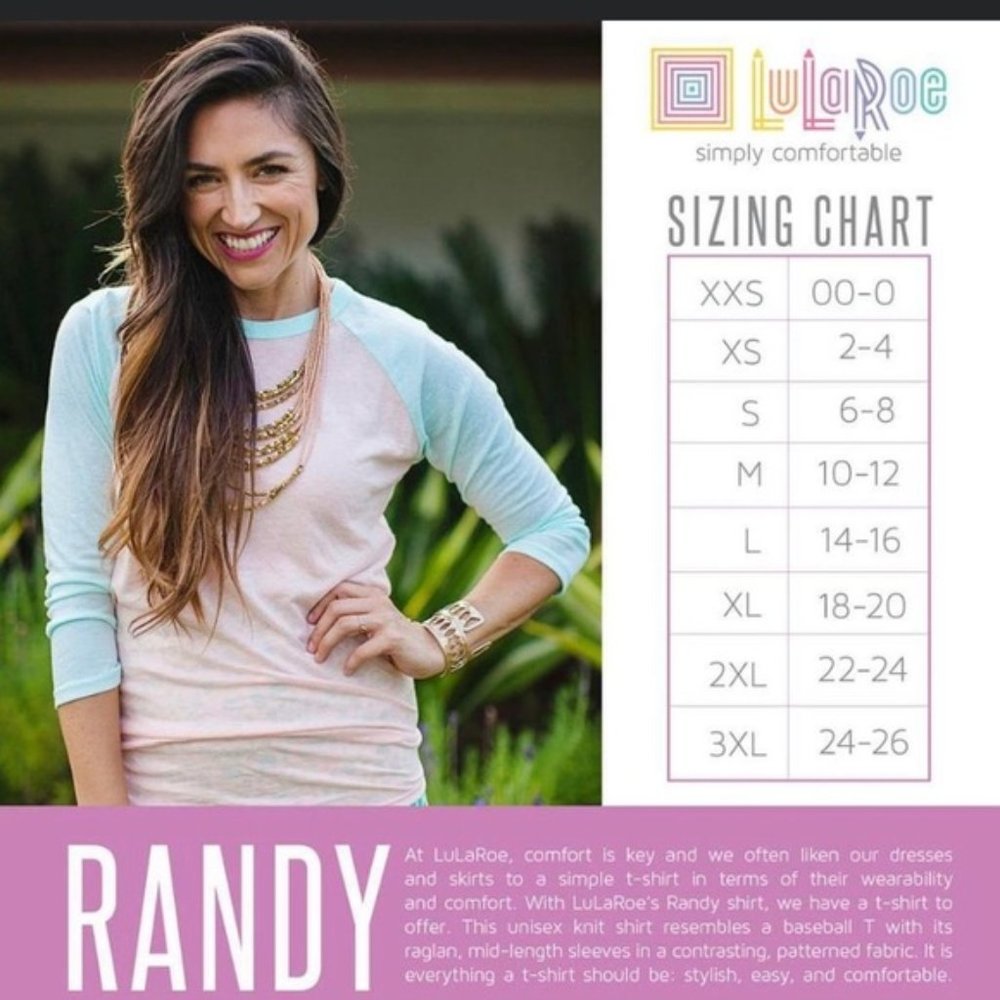 LuLaRoe Randy Top Size Small - Picture 3 of 4